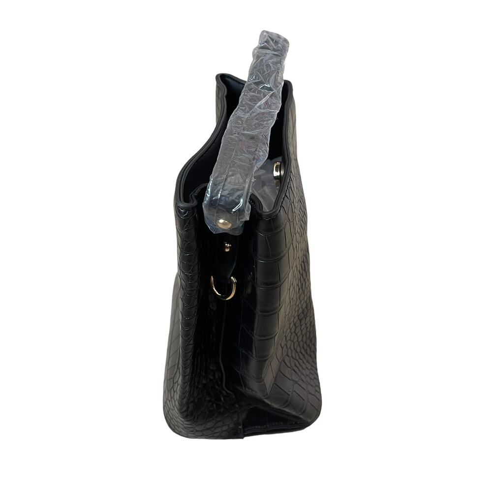 New ~ AOTA ~ Elena Croc Top Handle Bucket Bag - Picture 4 of 8